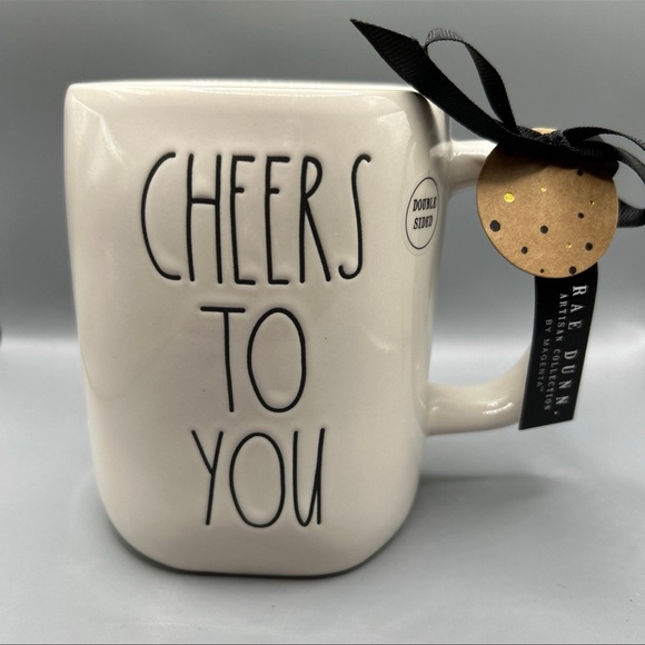 Other - Rae Dunn CHEERS TO YOU  Double Sided CUPCAKE Mug Birthday Celebrate NEW
